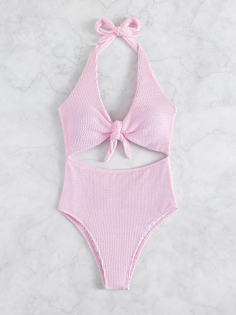 Women's One-Piece Swimsuit with Innovative Wrap Detail StylebySassy