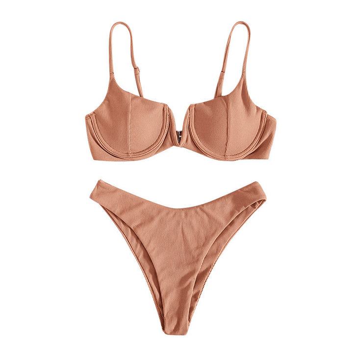 Women’s bikini with underwire and structured ribbed look StylebySassy