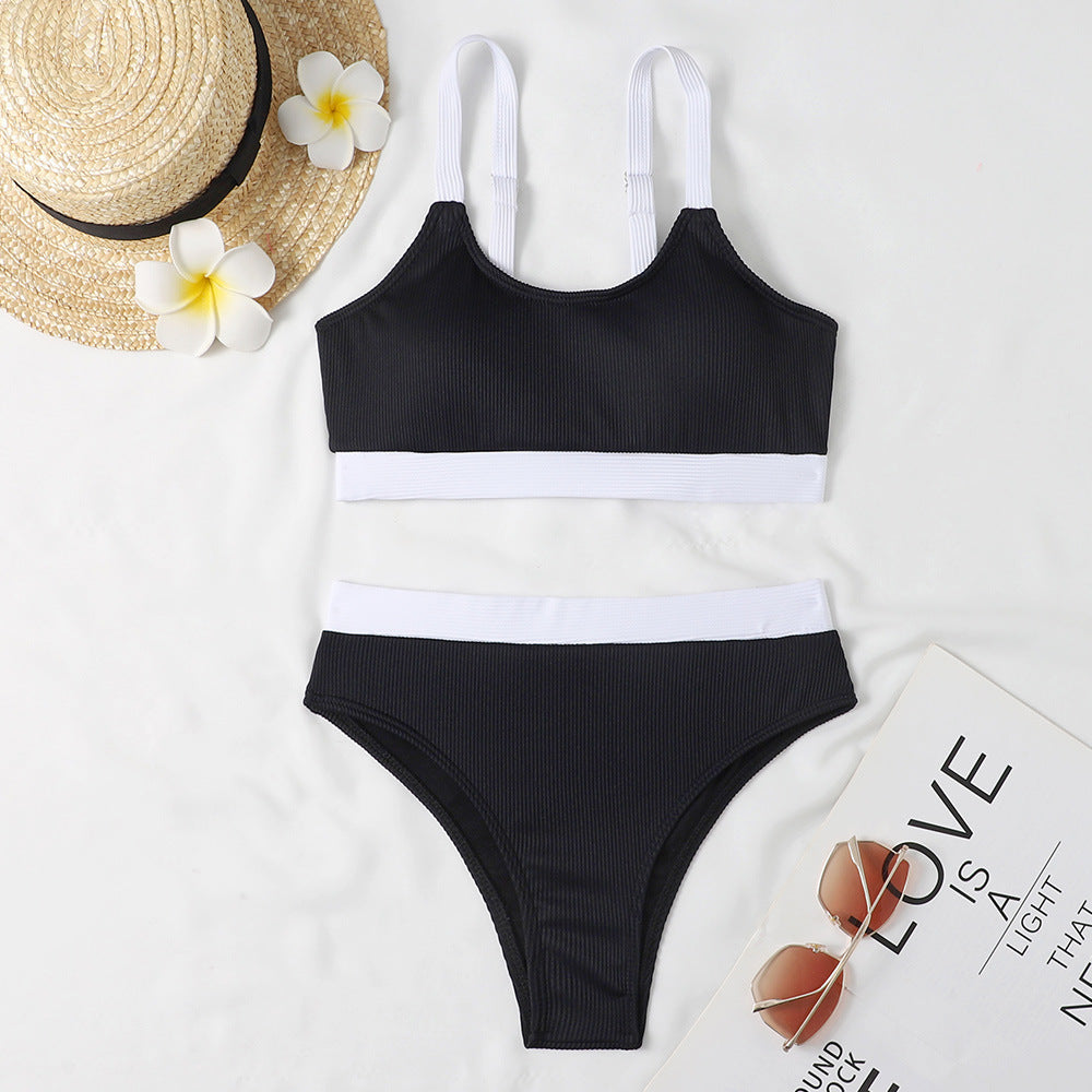 Ladies bikini set with sophisticated ribbed design and adjustable straps StylebySassy
