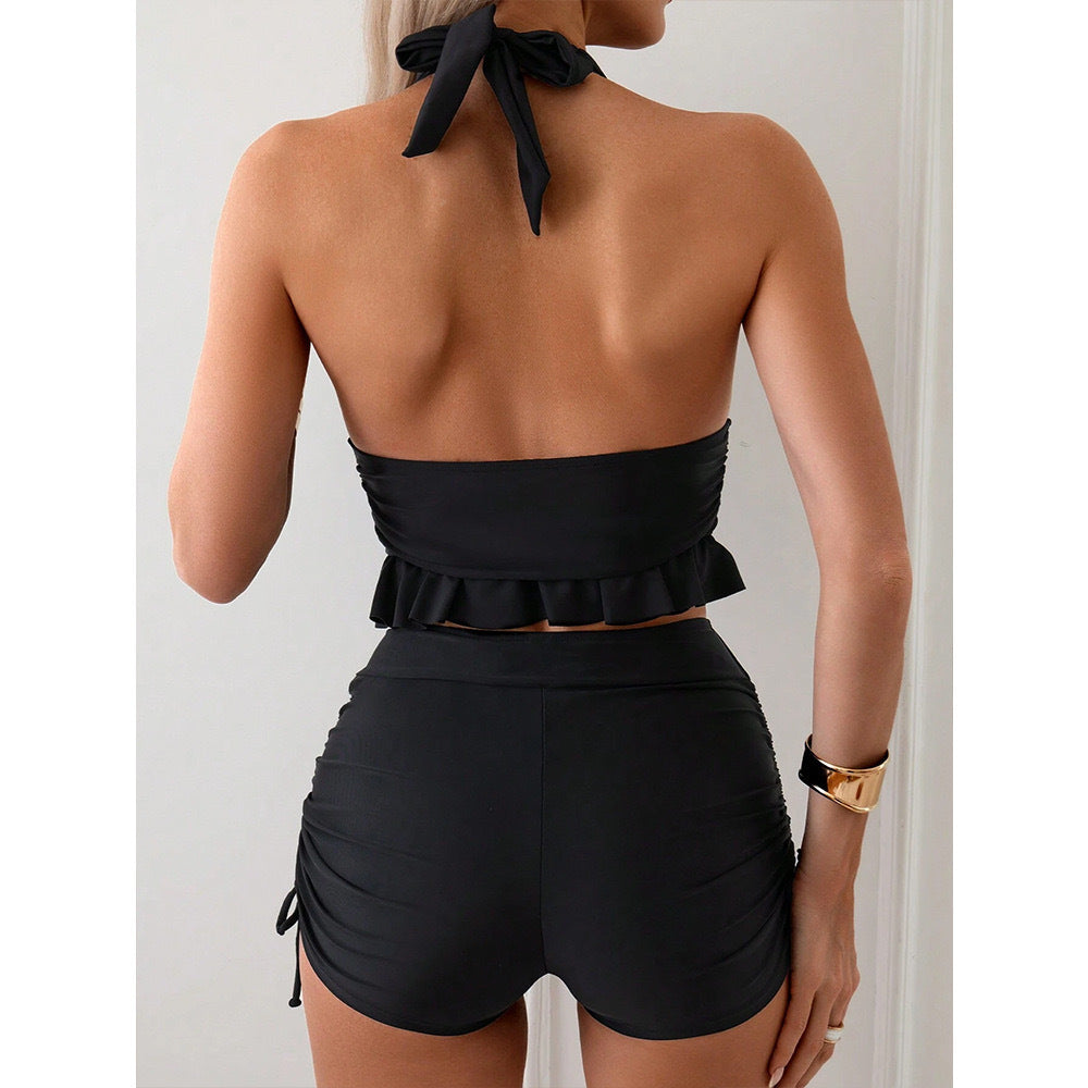 Women's swimsuit with frilly top and high waist StylebySassy