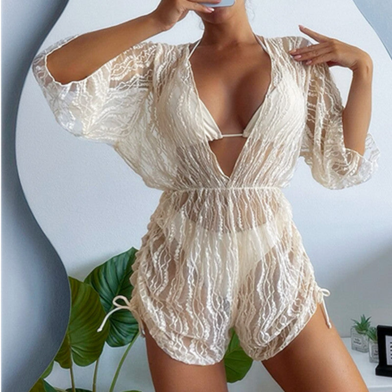 Women Transparent Beach Overalls StylebySassy