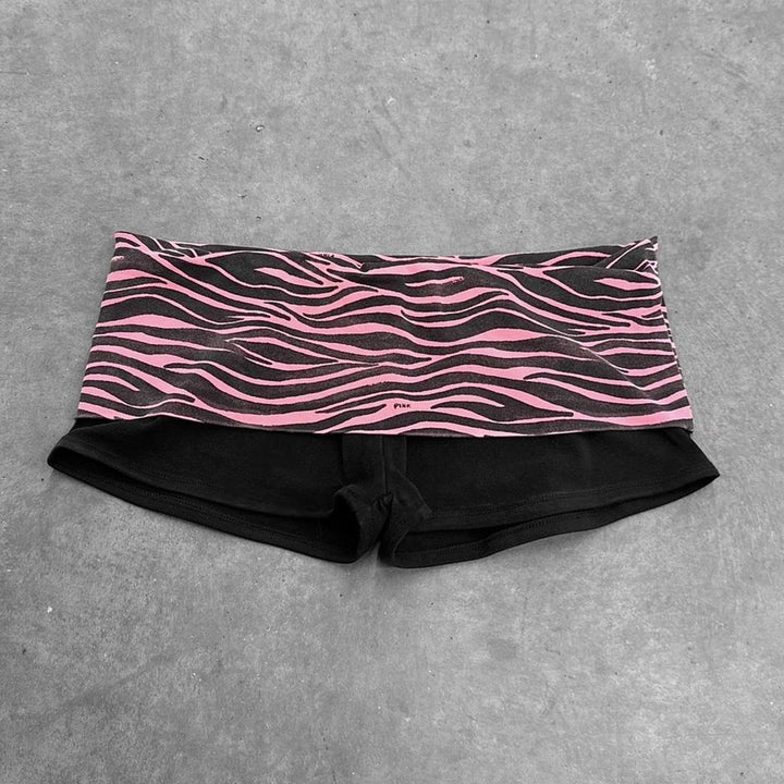 Ladies sporty shorts with fashionable zebra pattern StylebySassy