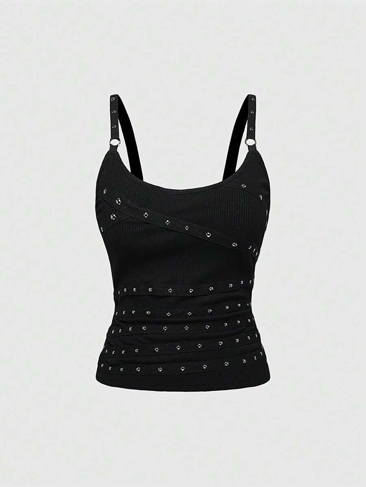 Ladies Refined Top with Elastane Content and Sparkling Details StylebySassy