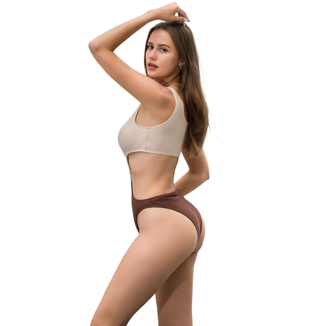 Women's one-piece swimsuit with innovative cut-out and chic ring detail StylebySassy