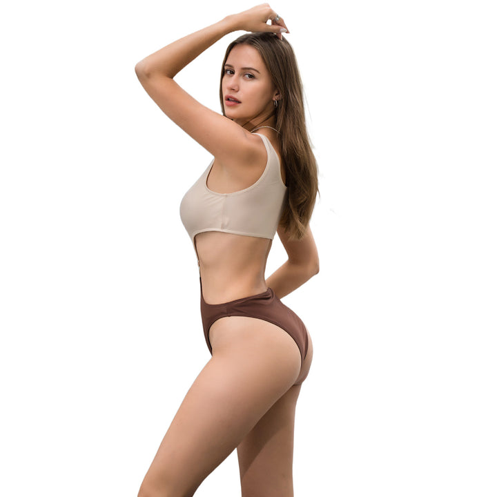 Women's one-piece swimsuit with innovative cut-out and chic ring detail StylebySassy