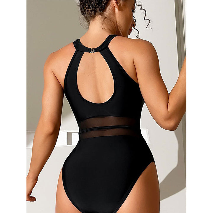 Women's one-piece swimsuit with modern transparent inserts StylebySassy