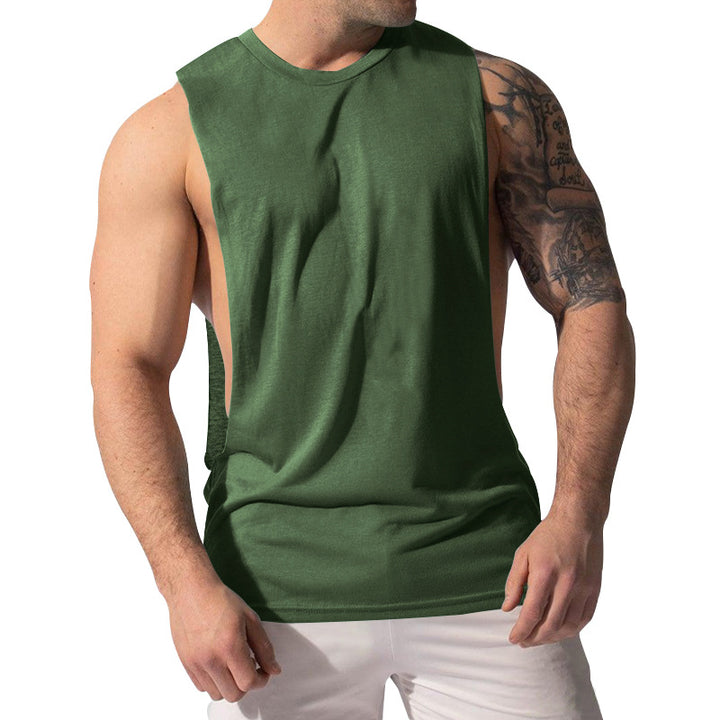 Men's muscle shirt with extra deep arm openings and breathable cotton blend StylebySassy