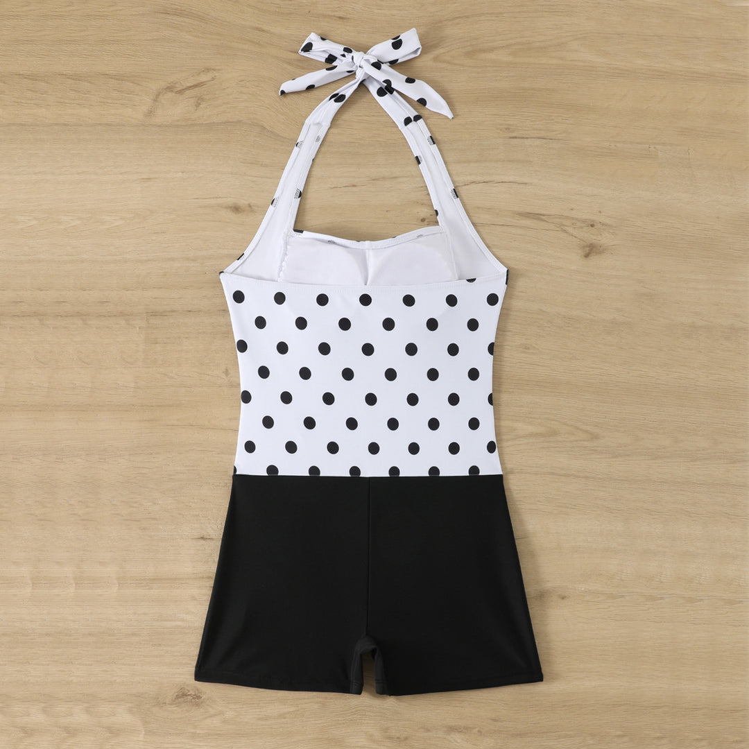 Women's One-Piece Swimsuit with Ruffle Details and Hip Shorts StylebySassy