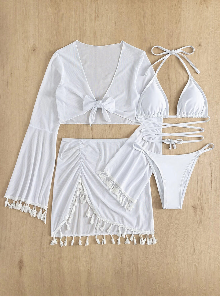 Women's Bathing Set with Charming Fringes StylebySassy