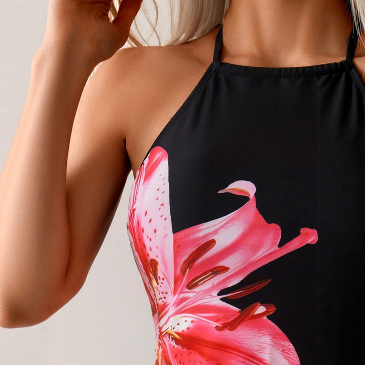 Women's swim set with floral design and adjustable cut StylebySassy