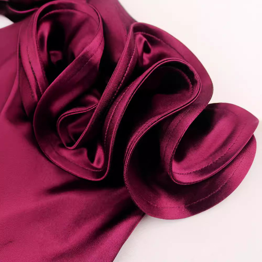 Women Elegant Cocktail Dress with Voluminous Ruffles StylebySassy