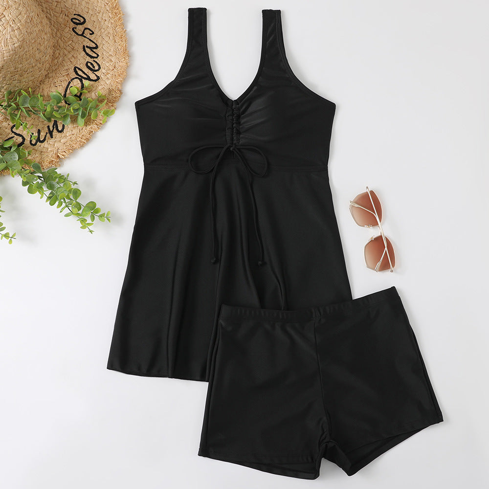 Ladies Tankini Set with Fashionable Floral Print and Ruffles StylebySassy