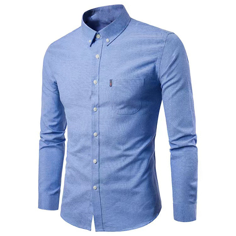 Men's tailored Oxford shirt with button-down collar and chest pocket StylebySassy