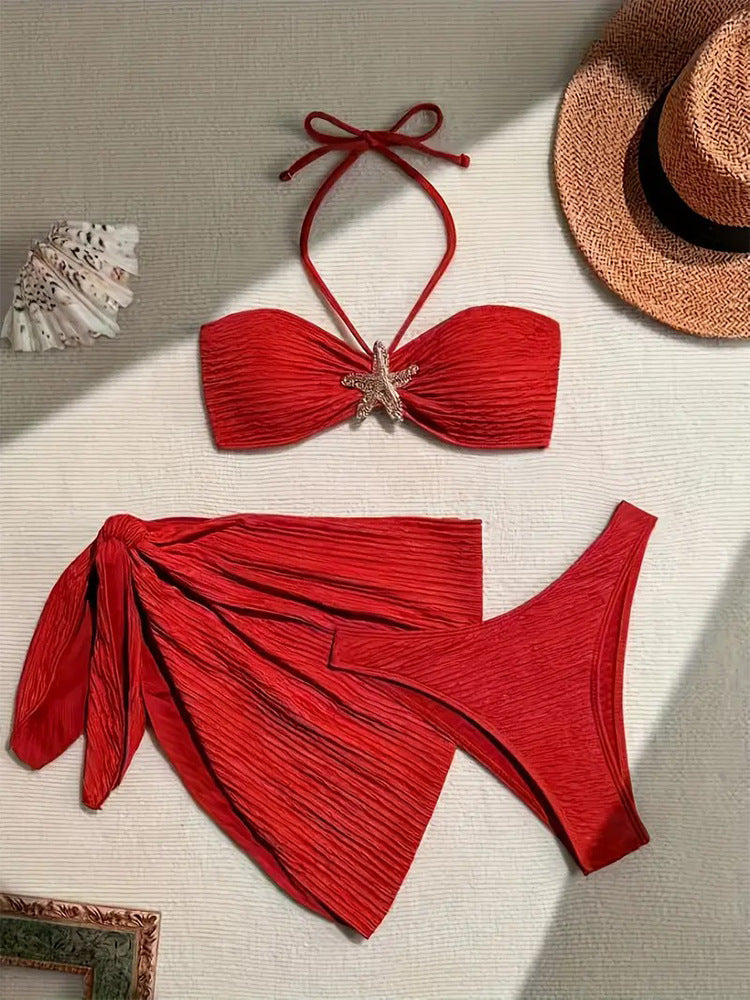 Ladies bandeau bikini with stylish wrap towel StylebySassy