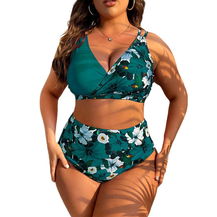 Women High-Cut Floral Bikini Set with Wrap Top StylebySassy