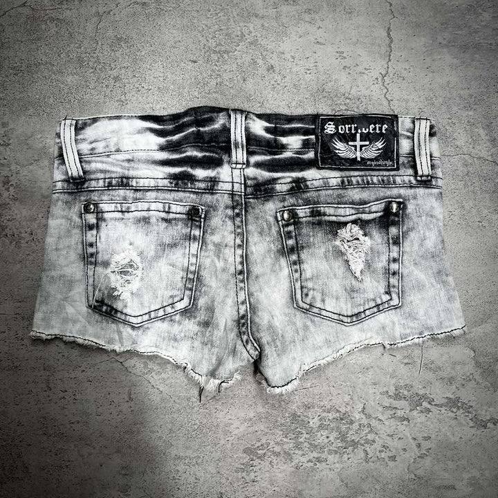 Women trendy Destroyed Denim Shorts StylebySassy