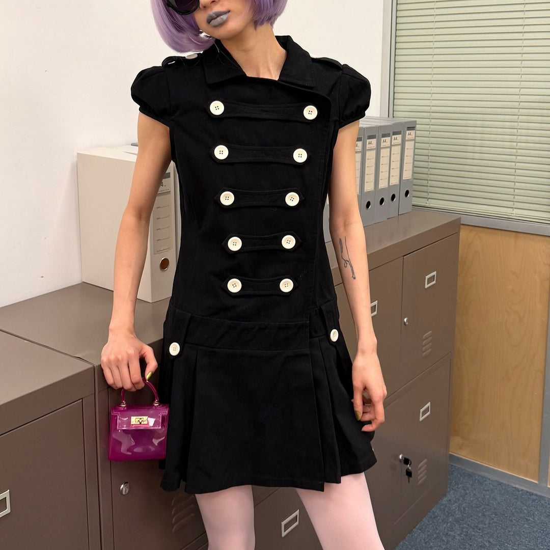 Women's Vintage Dress with Button Details StylebySassy