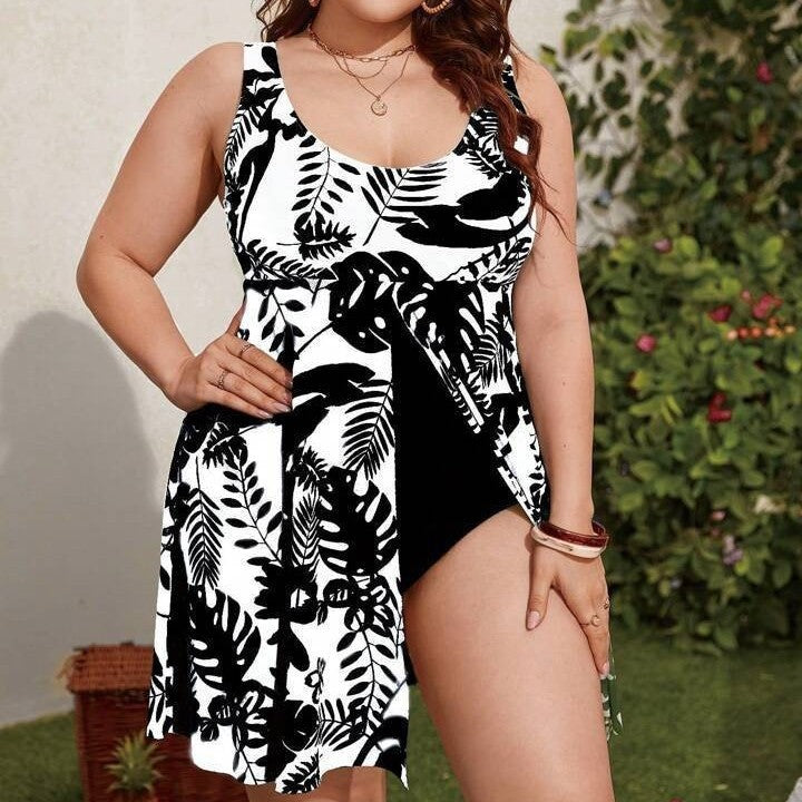 Women's colorful printed onesie with transparent overlay StylebySassy