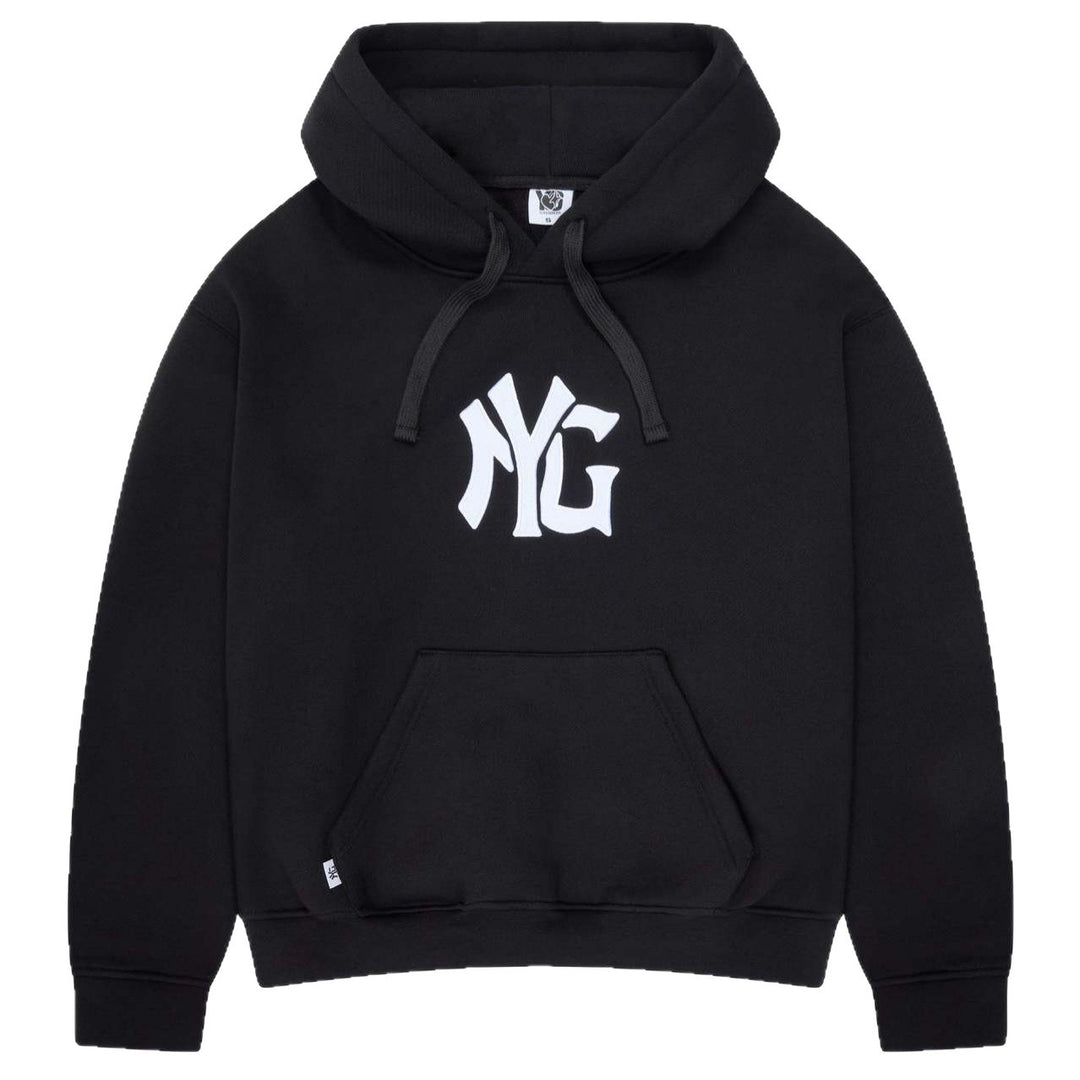 Unisex oversized hooded sweatshirt jacket with two-way zipper and logo application StylebySassy