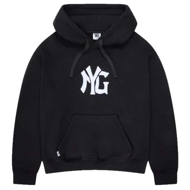 Unisex oversized hooded sweatshirt jacket with two-way zipper and logo application StylebySassy