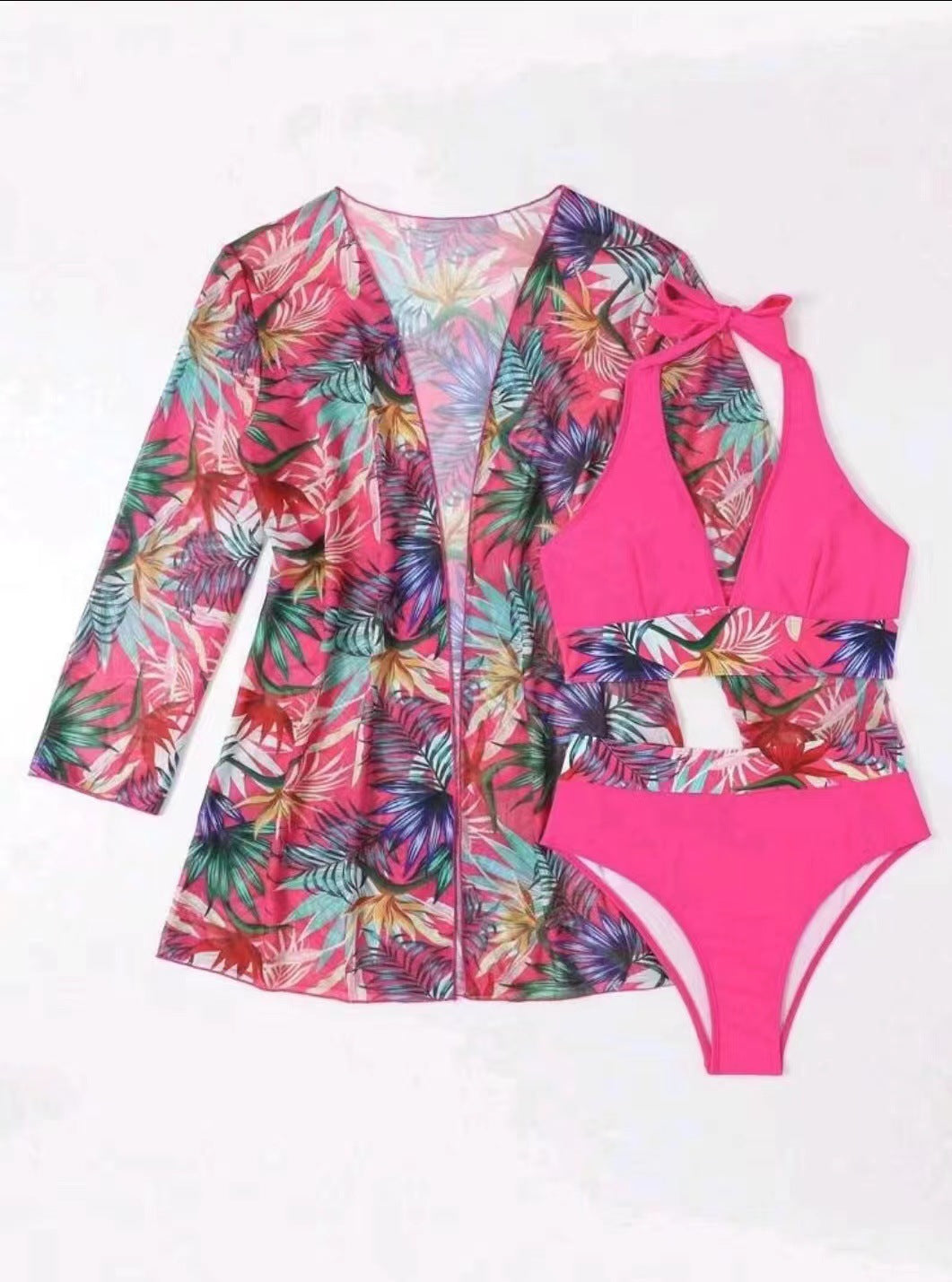 Women’s swimwear set with transitional jacket and trendy cut StylebySassy