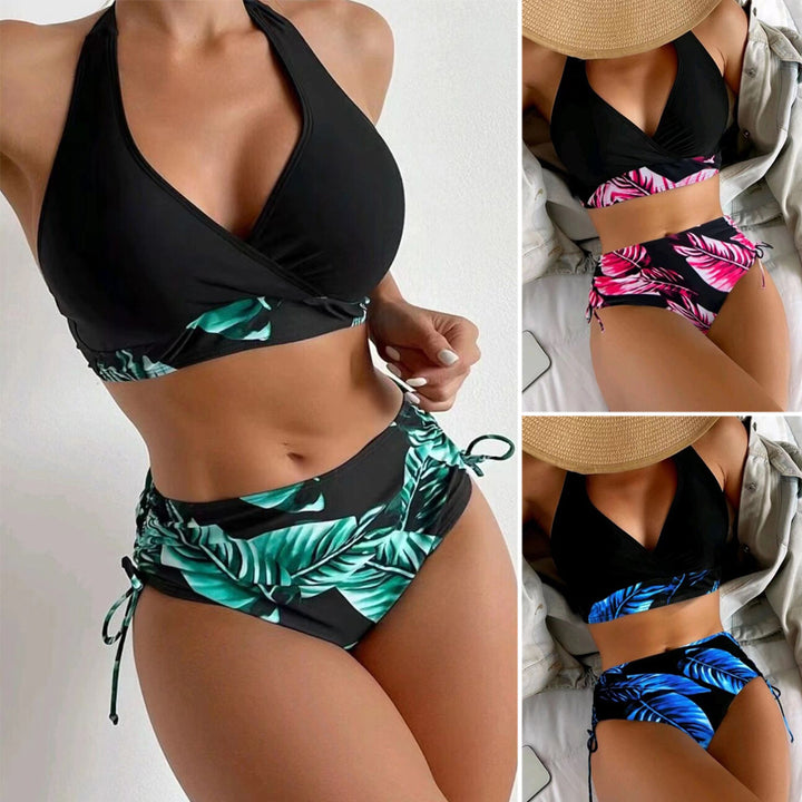 Women's bikini set with sophisticated wrap top and adjustable side StylebySassy