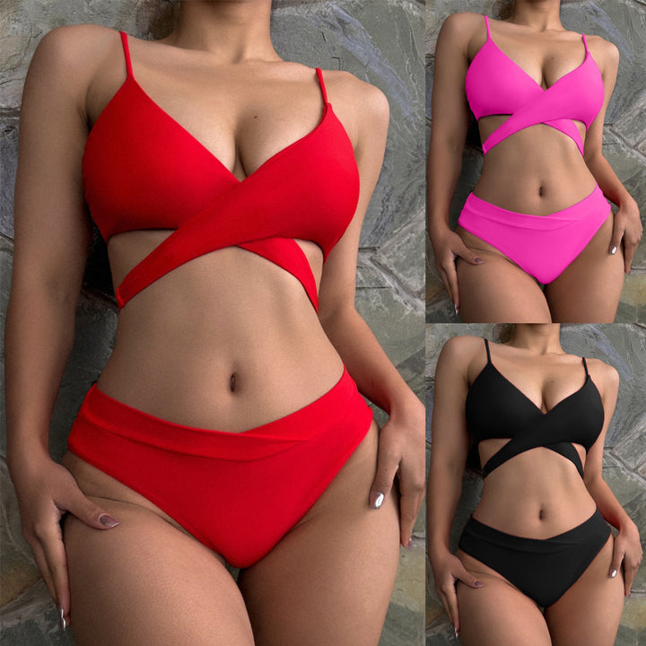 Ladies Triangle Bikini with Fashionable Accents StylebySassy