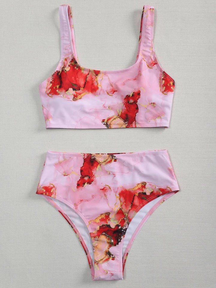 Women's Asymmetrical Bikini Set with Knotted Top StylebySassy
