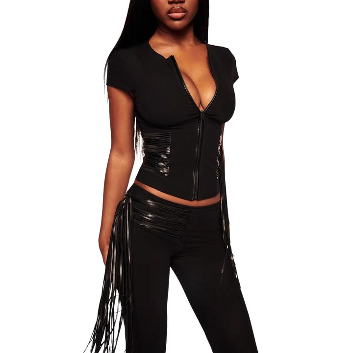 Women's Fashionable Flared Pants with Innovative Design StylebySassy