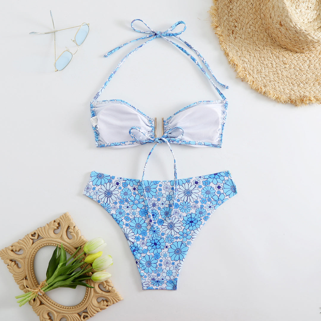 Women Bikini Set with fashionable ruffles and adjustable straps StylebySassy