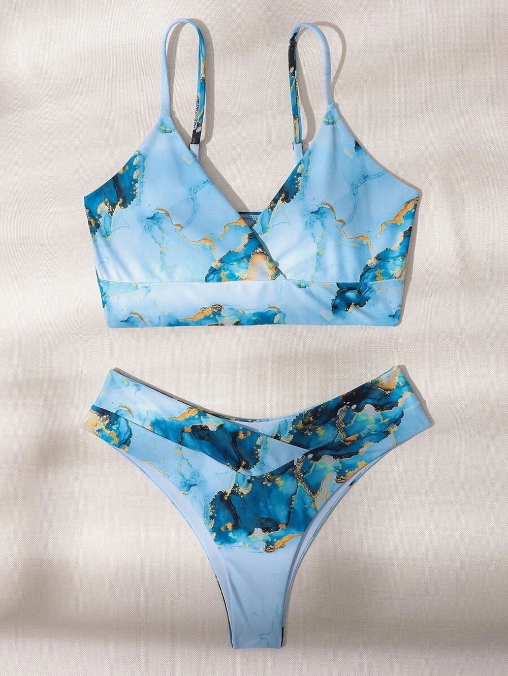 Women's Asymmetrical Bikini Set with Knotted Top StylebySassy