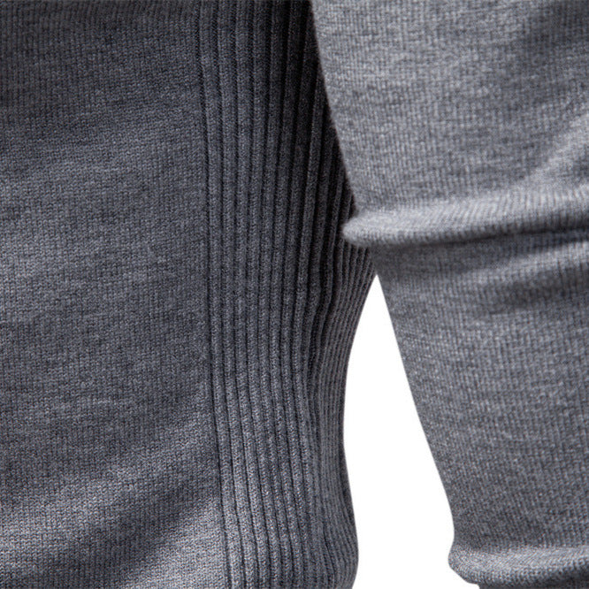 Men's nano minimalist round neck fine knit with flat shoulder seam and ribbed cuffs StylebySassy