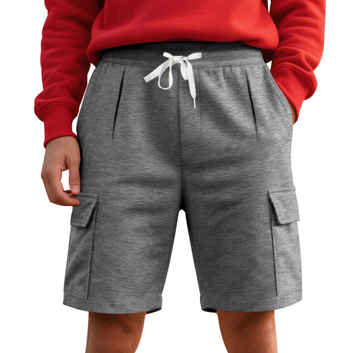 Men's elastic Cargo Bermuda with drawstring and multiple pockets StylebySassy