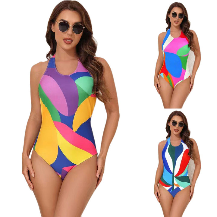 Women One-Piece Swimsuit with Fashionable Graphic Design StylebySassy