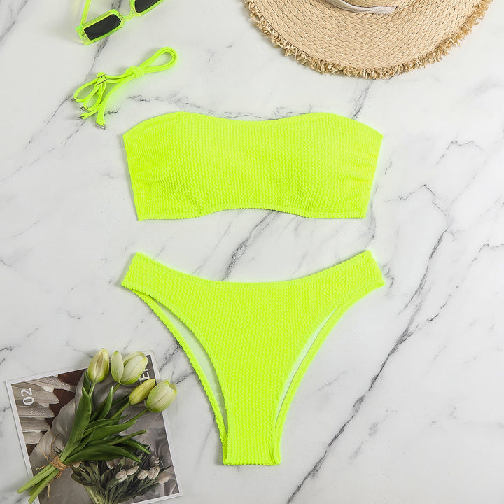 Women Bandeau Bikini with textured surface StylebySassy