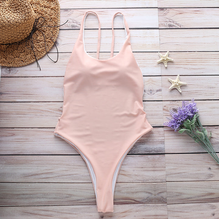 Ladies High-Cut One-Piece Swimsuit StylebySassy
