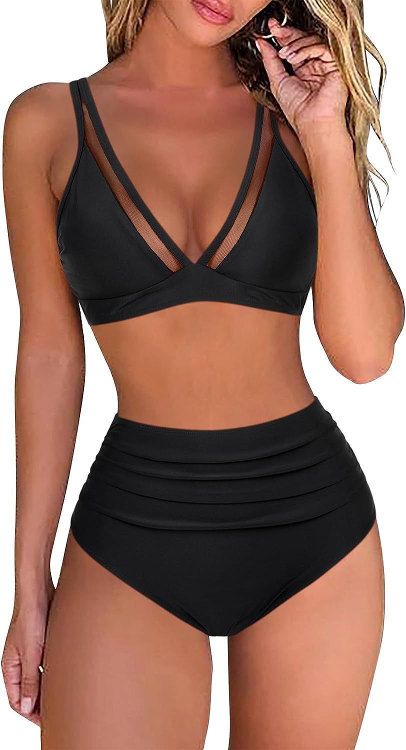 Women's sporty bikini set with breathable mesh cut-out StylebySassy