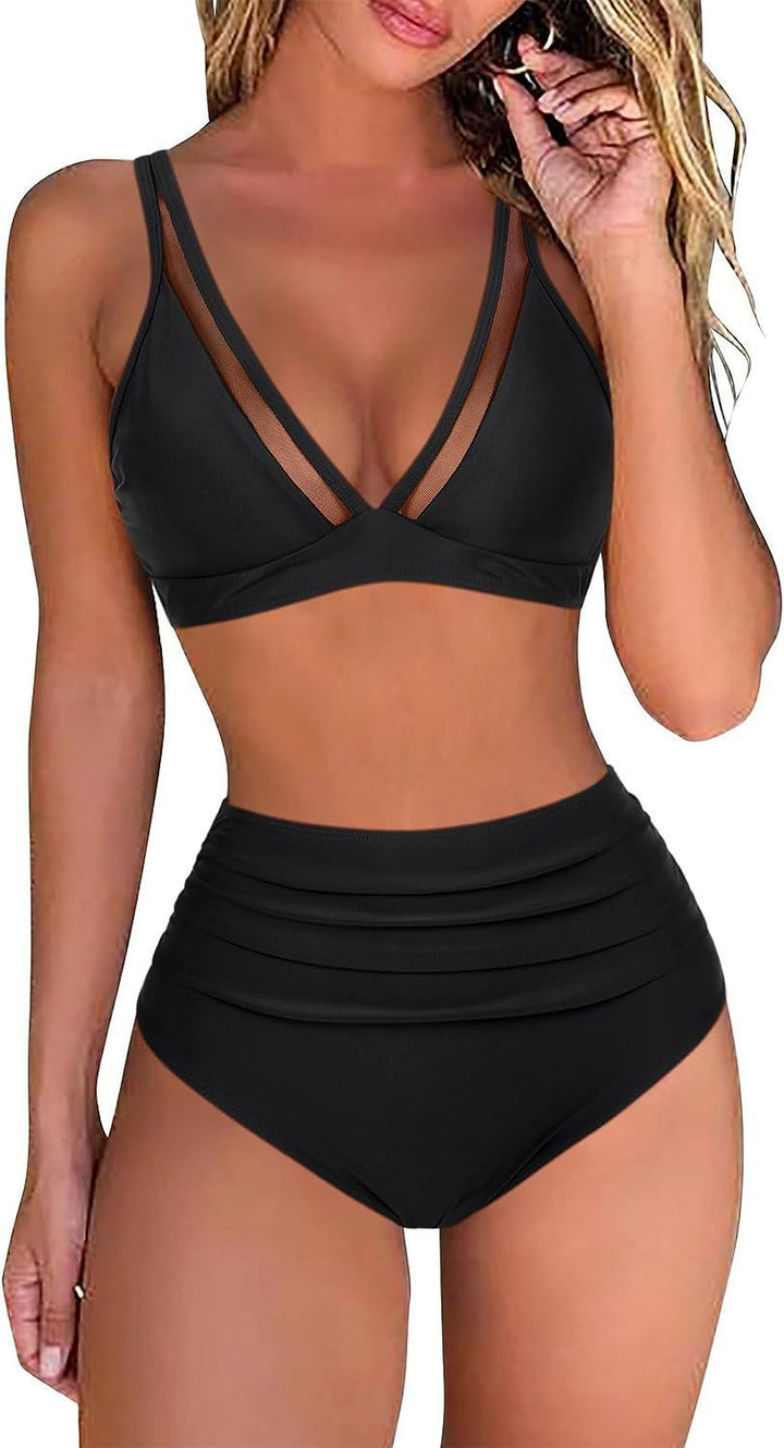 Women's sporty bikini set with breathable mesh cut-out StylebySassy