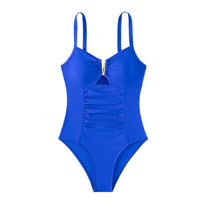 Women's One-Piece Swimsuit with Decorative Keyhole Neckline StylebySassy