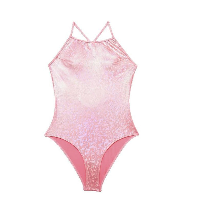 Women's Sporty Swimsuit with Modern Plant Pattern StylebySassy