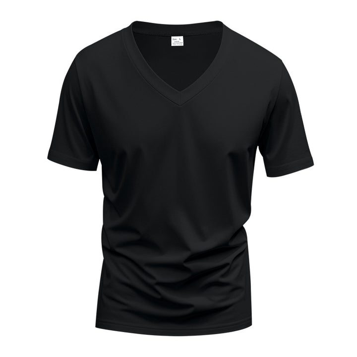 Men's V-neck functional shirt made of lightweight interlock with a fitted cut StylebySassy