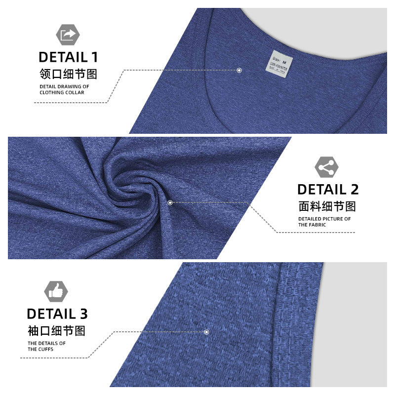 Men's breathable muscle shirt with open back cut melange and quick-drying feature StylebySassy