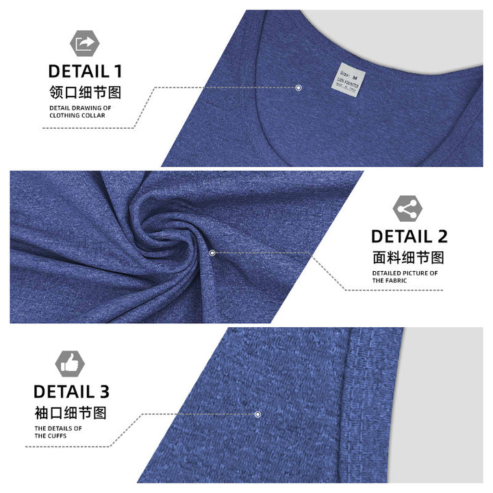 Men's breathable muscle shirt with open back cut melange and quick-drying feature StylebySassy