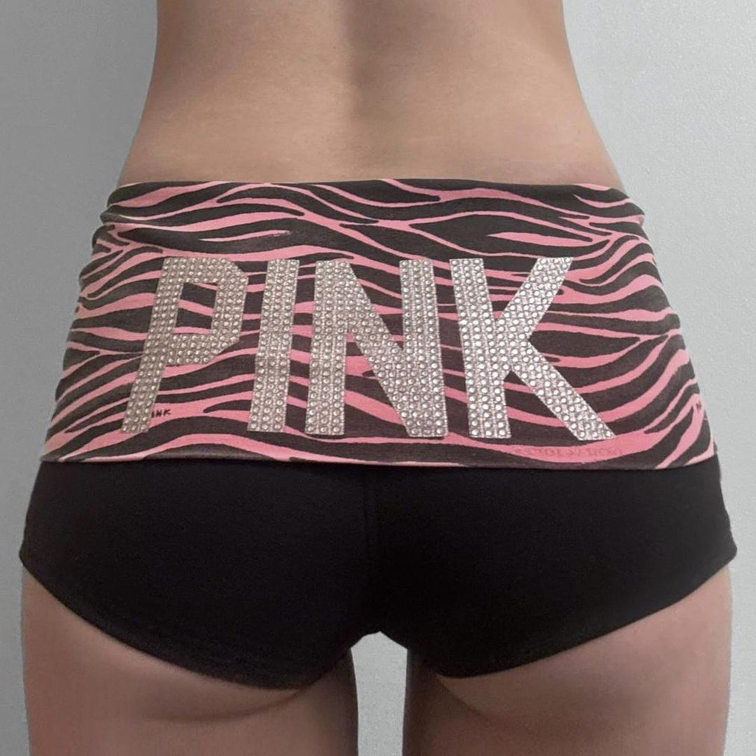 Ladies sporty shorts with fashionable zebra pattern StylebySassy