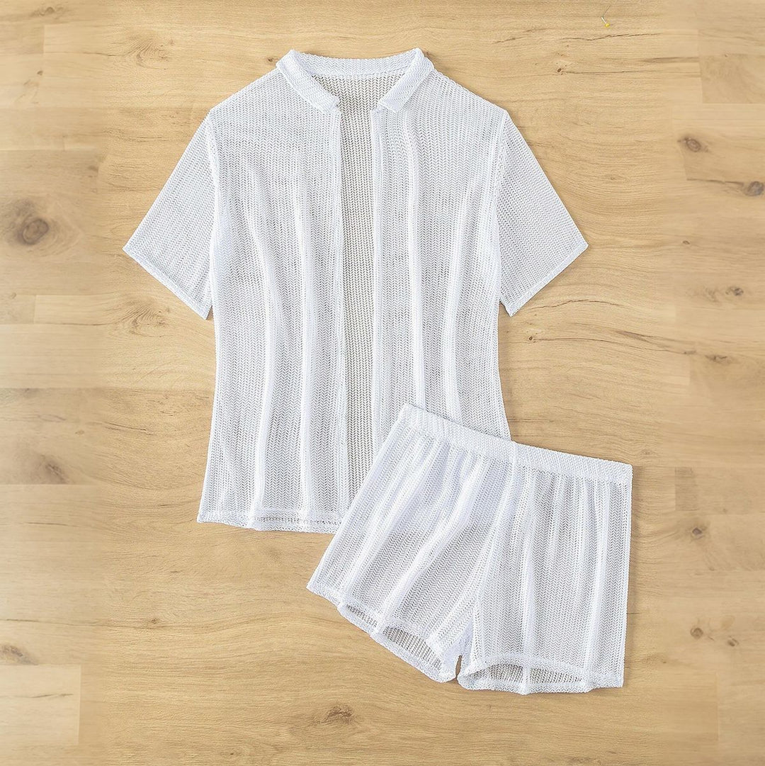 Women's leisure swimsuit with airy overlay jacket StylebySassy