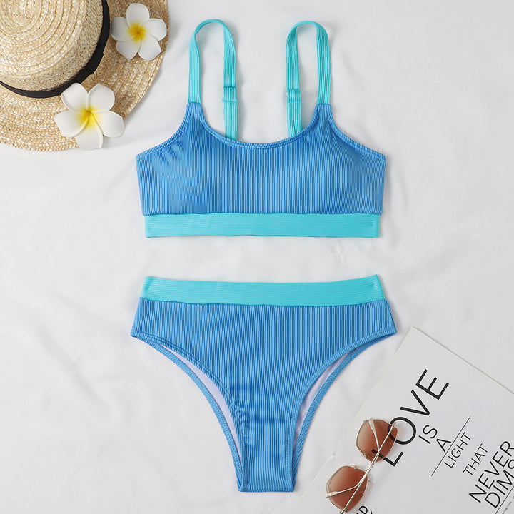 Ladies bikini set with sophisticated ribbed design and adjustable straps StylebySassy