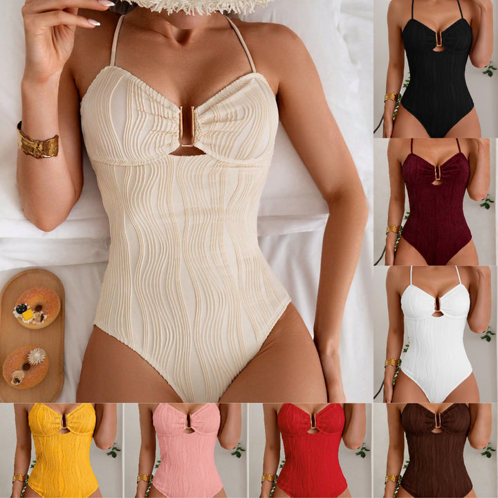 Ladies Elegant Swimsuit with Ruched Details StylebySassy