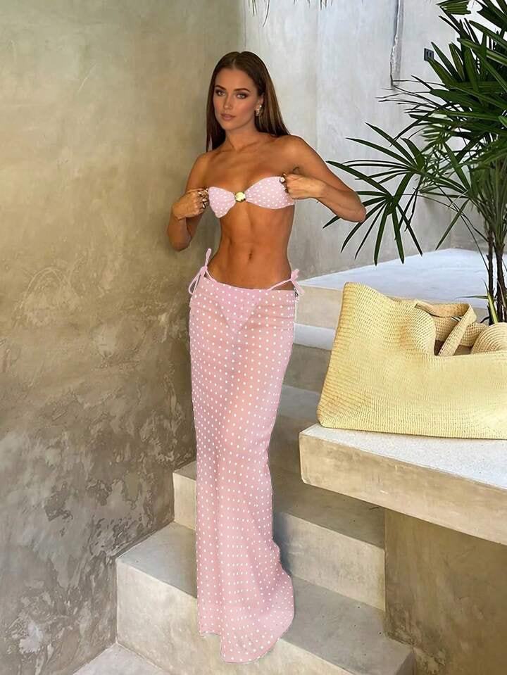 Women's bandeau bikini with fashionable cut StylebySassy