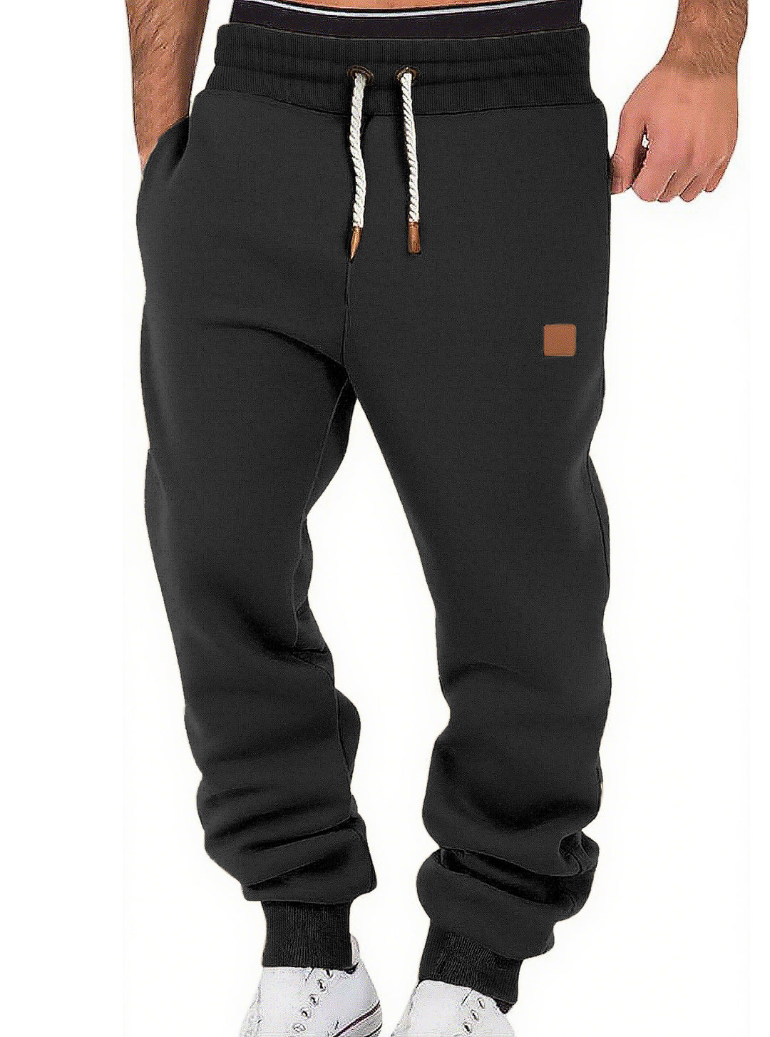 Men's comfortable jogging pants made of high-quality cotton blend with elastic waistband, drawstring, and cuffs StylebySassy