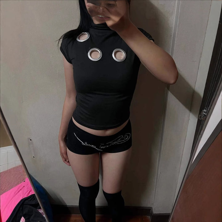 Women's T-Shirt with unique eyelets StylebySassy